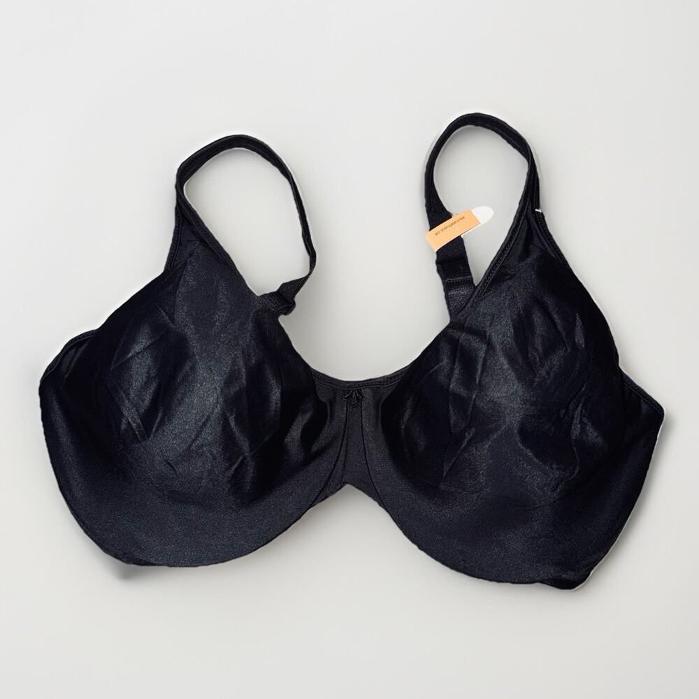 NEW BALI 36DD Smoothing DF3383 Encased Underwire Black T-Shirt Bra Everyday Lift